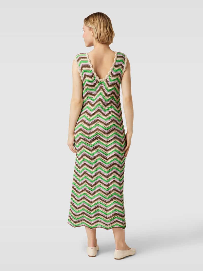 Gebreide jurk van puur katoen met zigzagmotief Modström