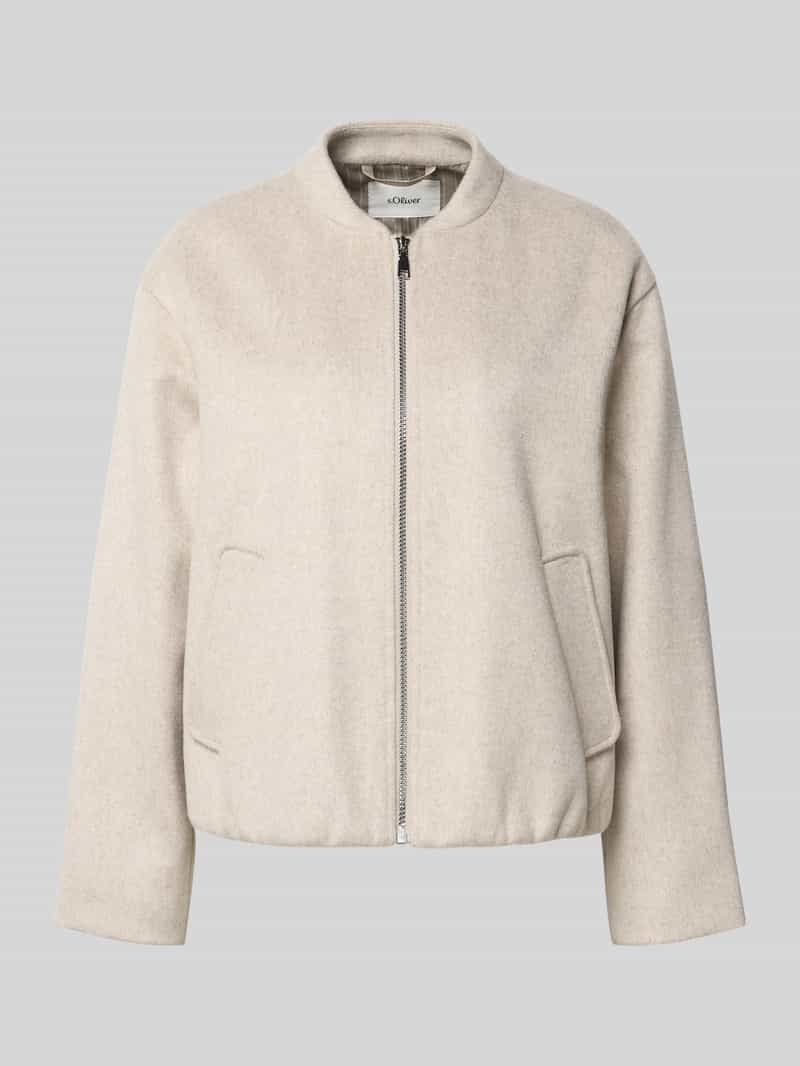 s.Oliver RED LABEL Comfort fit wollen jack met ritssluiting