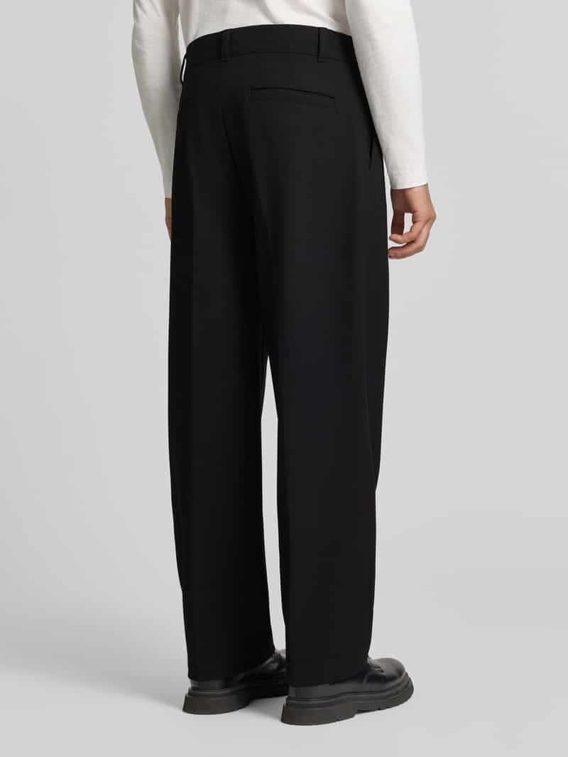 HUGO high waist bandplooibroek met persplooien
