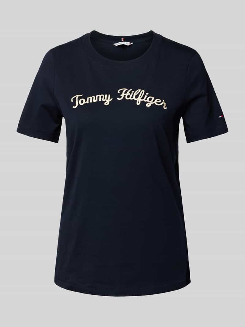 Tommy Hilfiger T-shirt met labelstitching model 'SCRIPT'