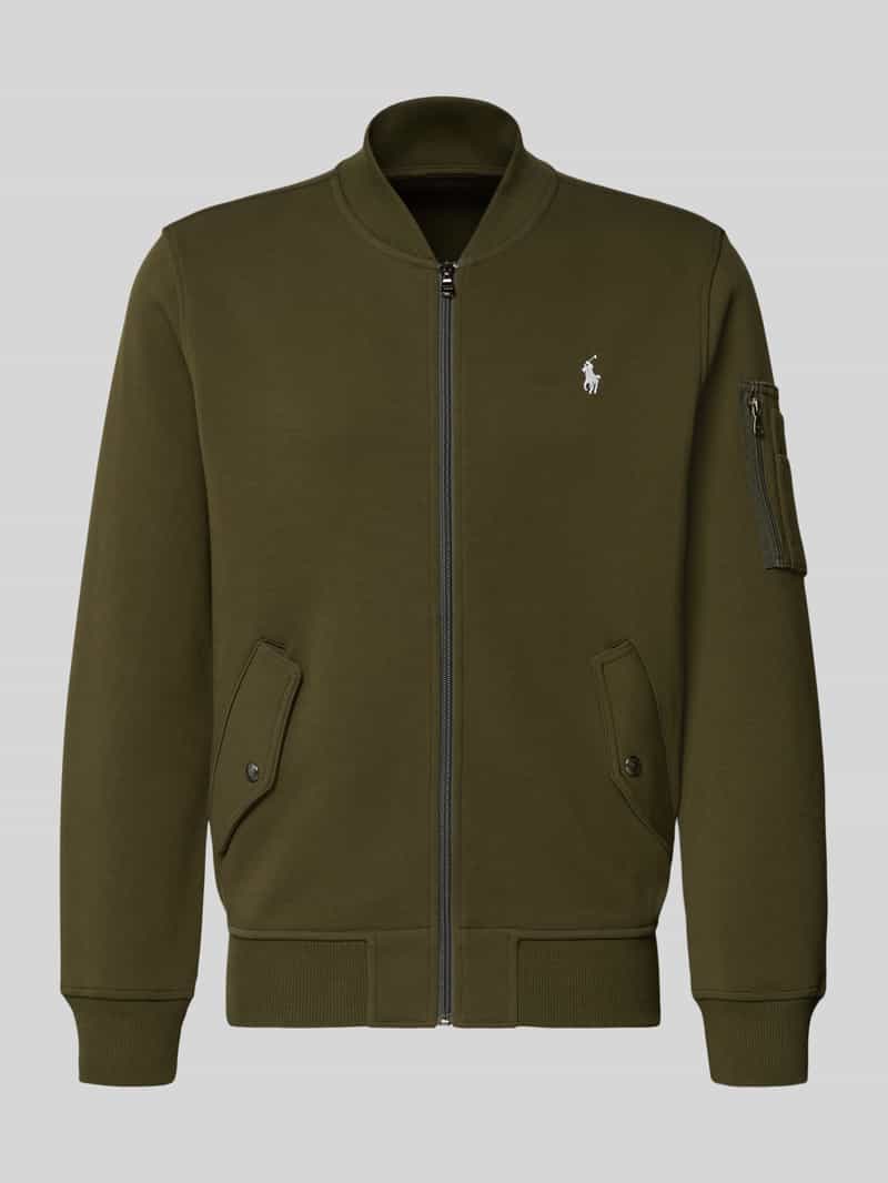Polo Ralph Lauren Regular fit sweatjack met logostitching model 'Double'