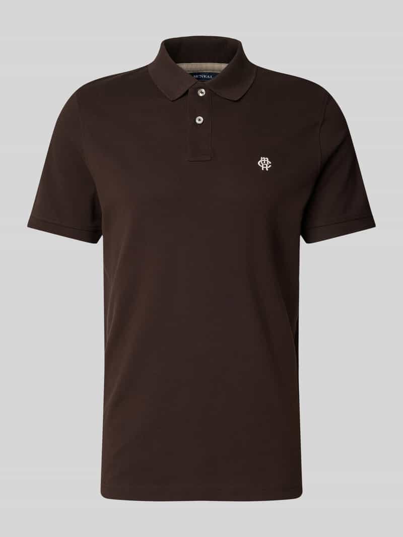 MCNEAL Regular fit poloshirt met knoopsluiting en labelstitching