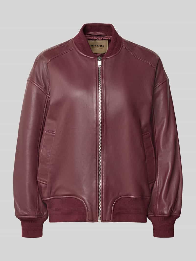 Regular fit bomberjack van puur schapenleer model 'Ruby'