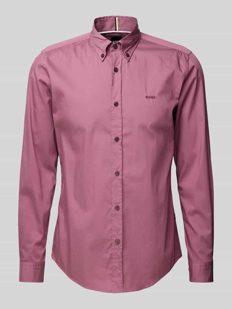 Boss Slim fit zakelijk overhemd met kentkraag model 'Roan'