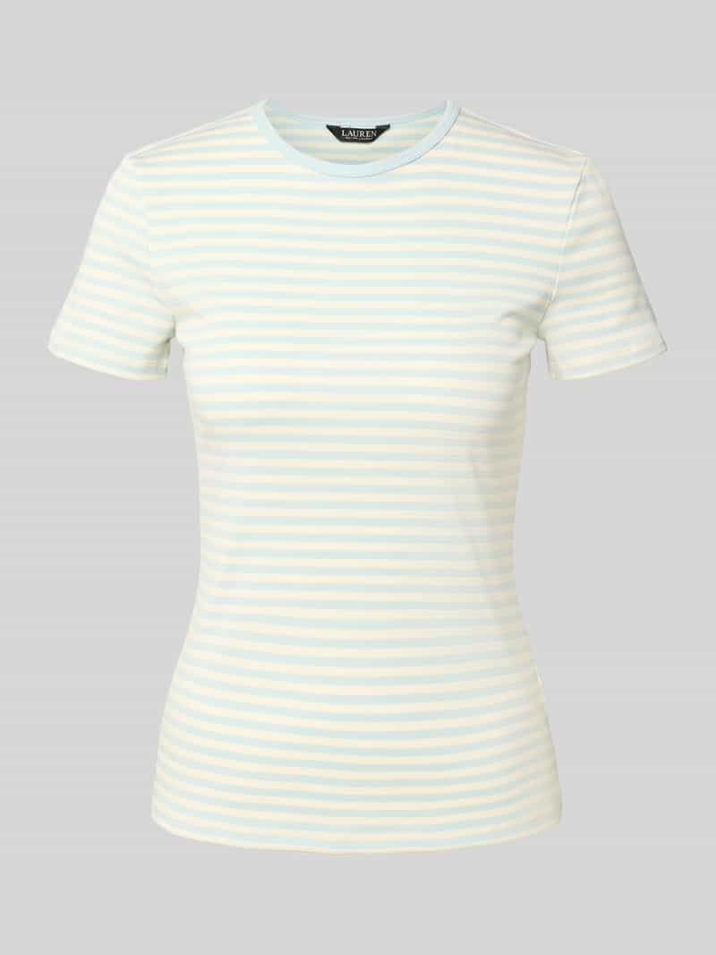 Lauren Ralph Lauren T-shirt met geribde ronde hals