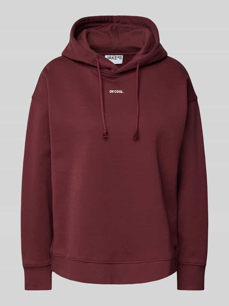Jake*s Casual Oversized hoodie met statementprint
