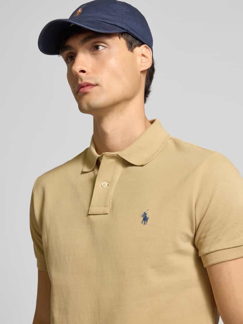 Polo Ralph Lauren Custom slim fit poloshirt met labelstitching