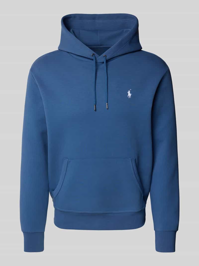 Polo Ralph Lauren Hoodie met labelstitching en kangoeroezak