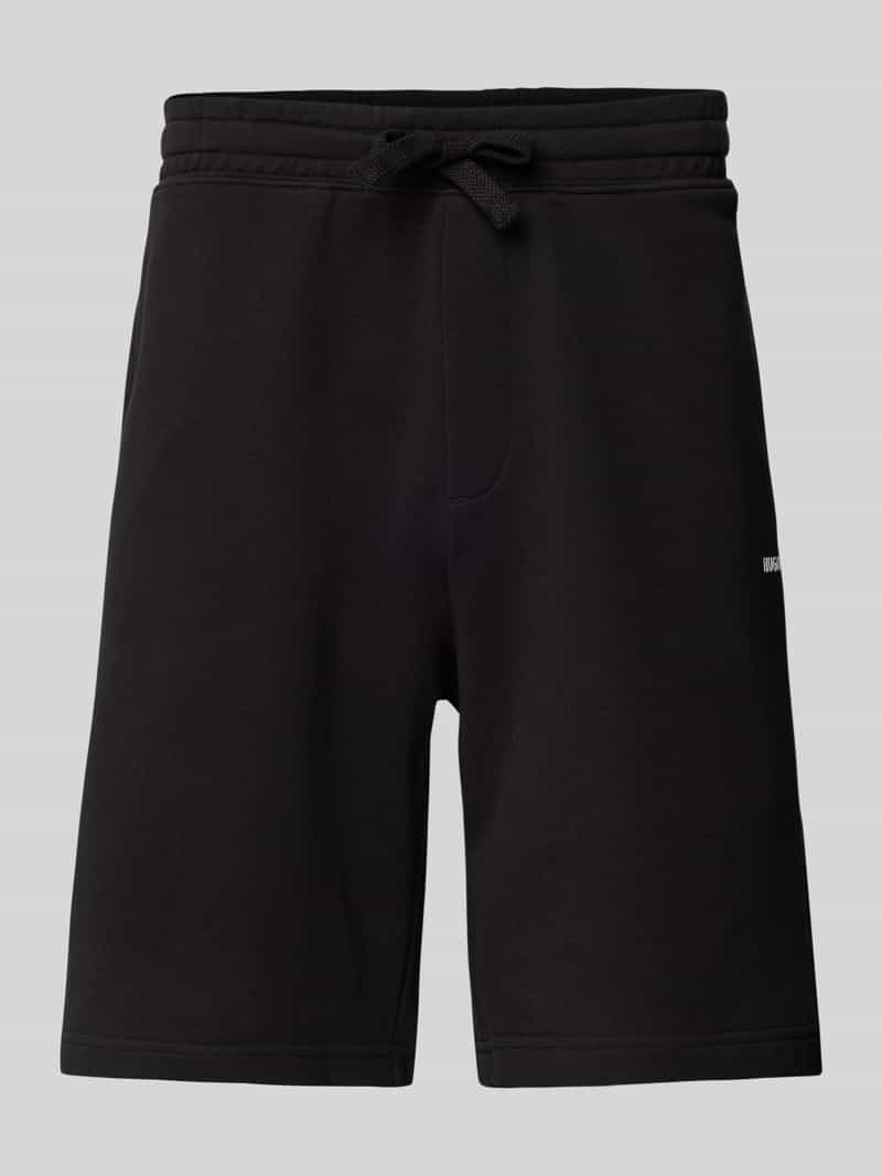 HUGO Sweatshorts met labelprint model 'Nomario'