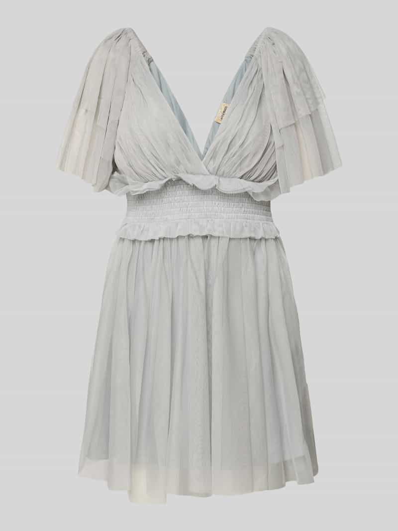 Lace & Beads Cocktailjurk met V-hals en tailleband