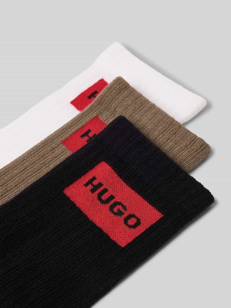 HUGO Kousen van katoenmix in set van 3 paar: