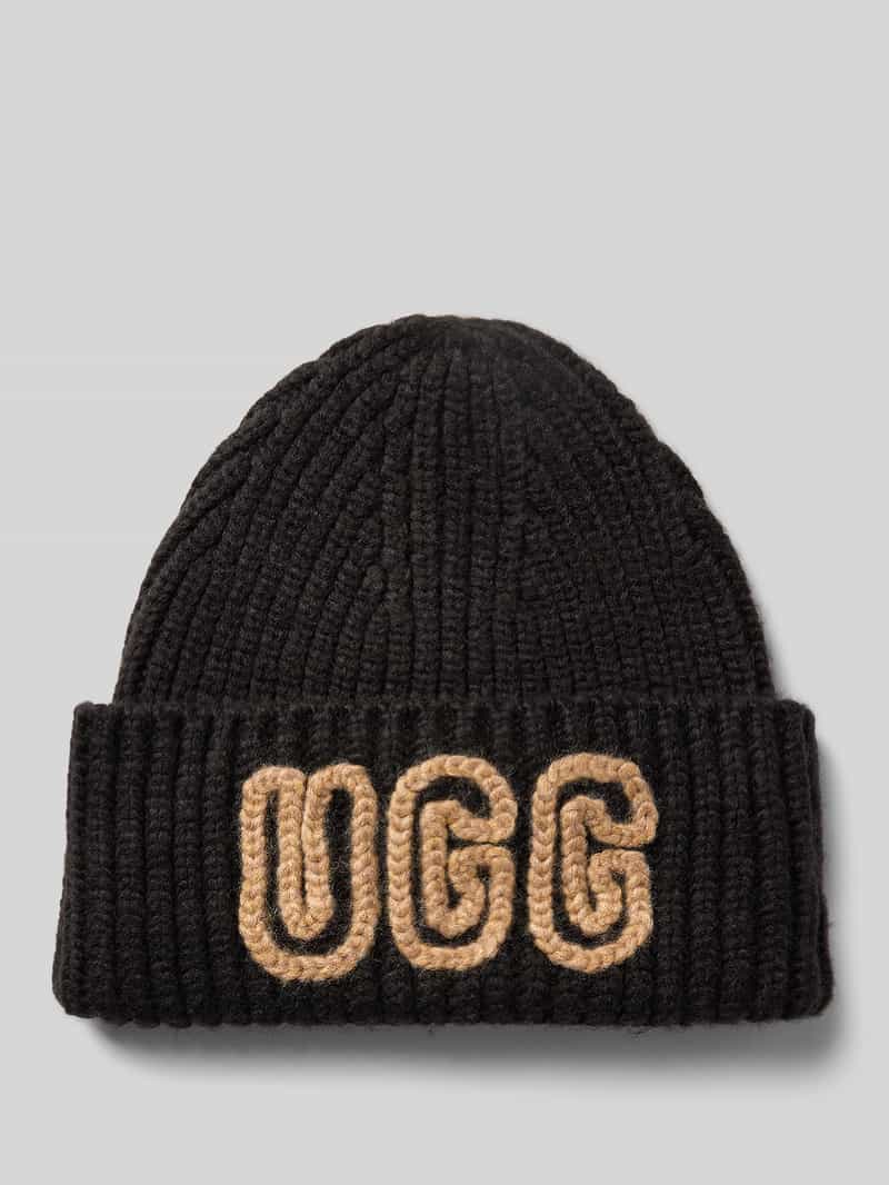 Ugg Beanie met omslag en labelstitching