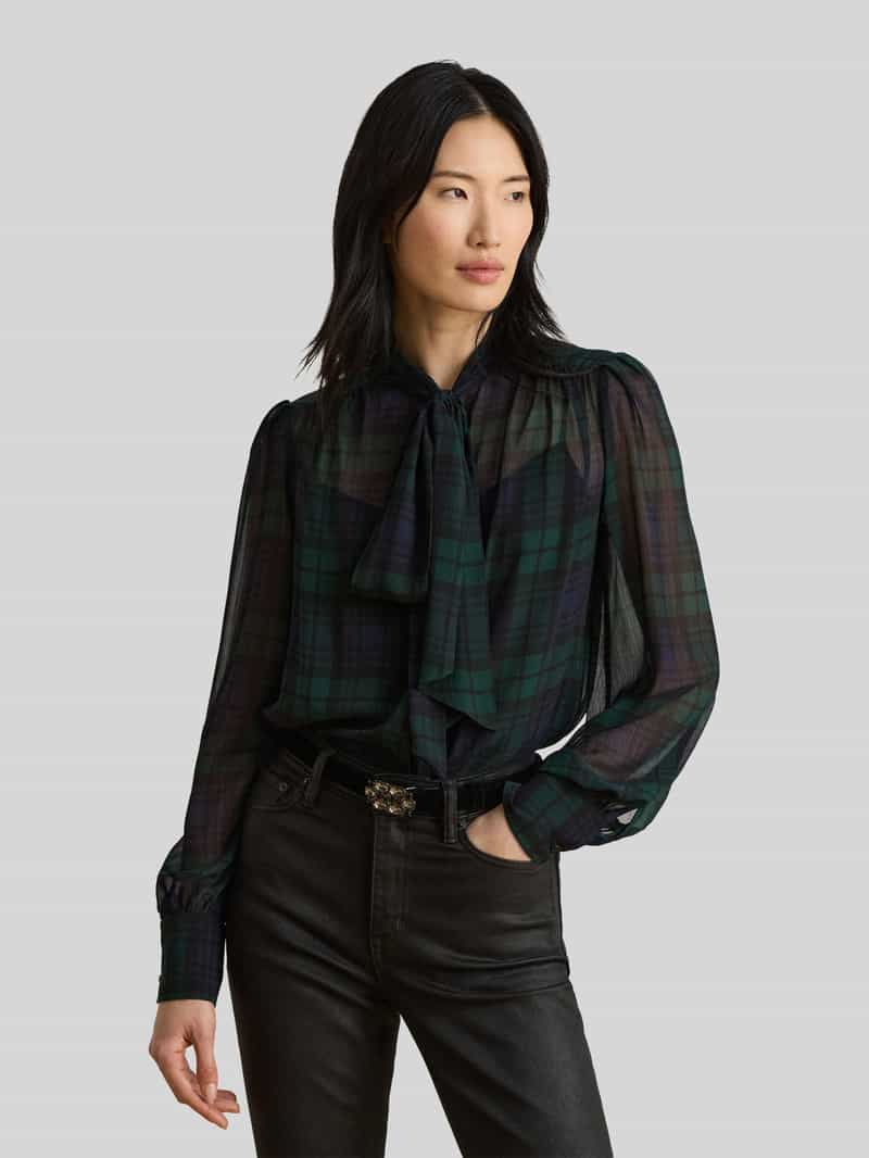 Lauren Ralph Lauren Loose fit blouse met lange mouwen met all-over motief