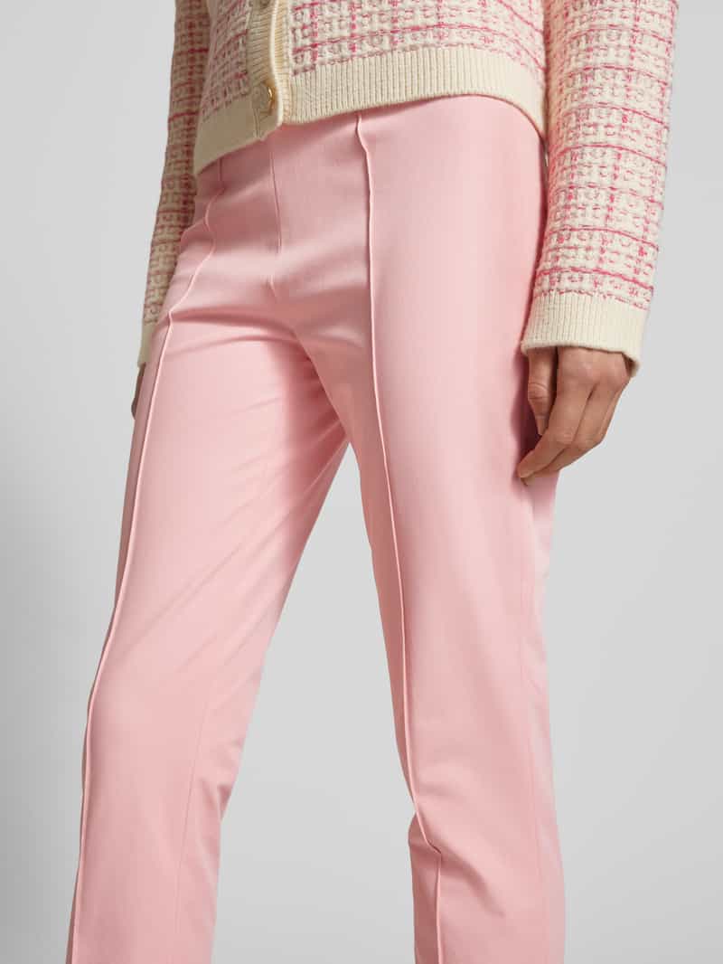 SEDUCTIVE Skinny fit capribroek met vaste persplooien