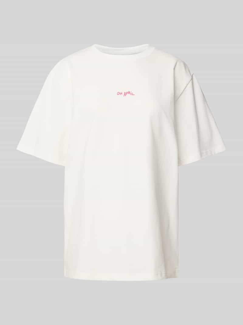 OH APRIL Oversized T-shirt met labelprint