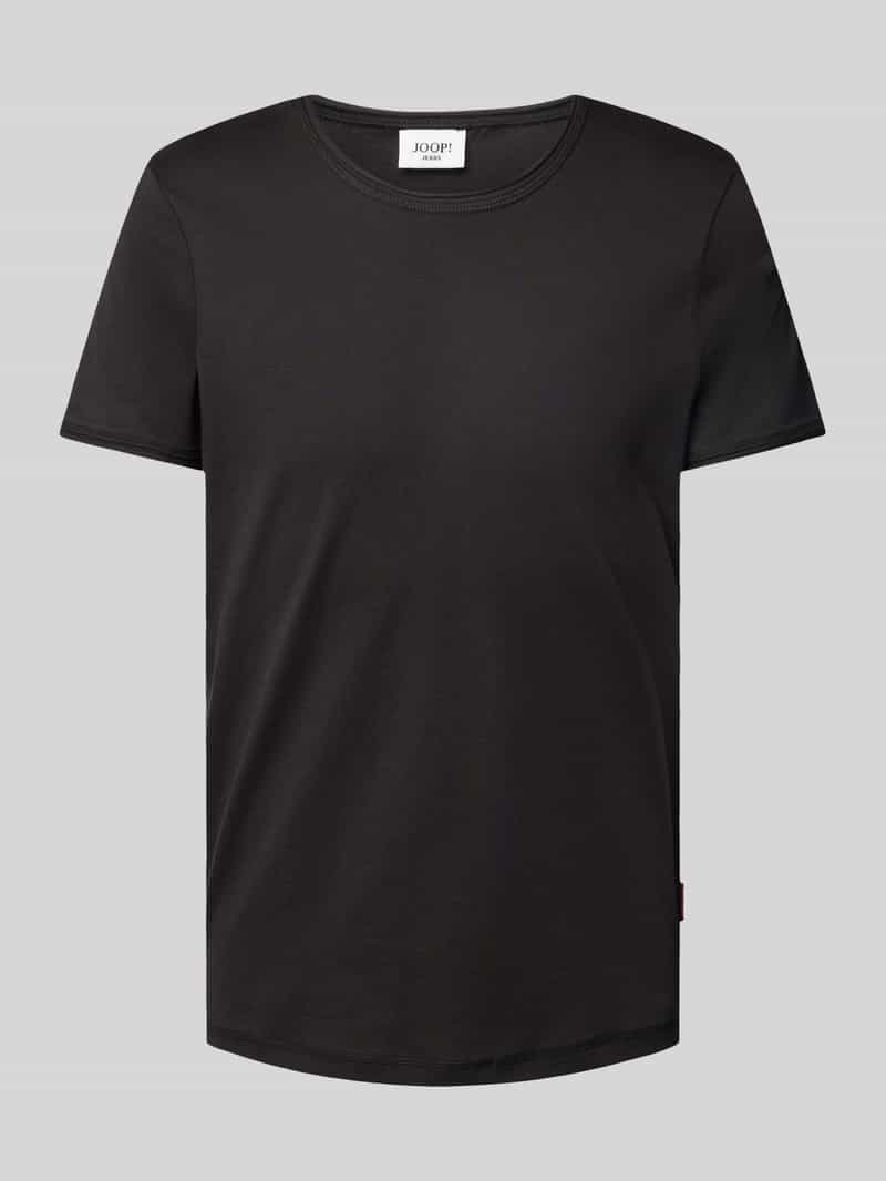 JOOP! JEANS T-shirt met geribde ronde hals model 'Caspian'