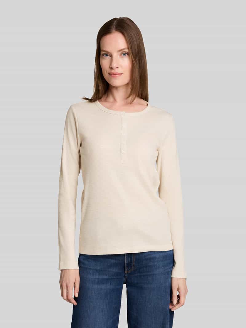 Tom Tailor Regular fit shirt met lange mouwen van katoenmix