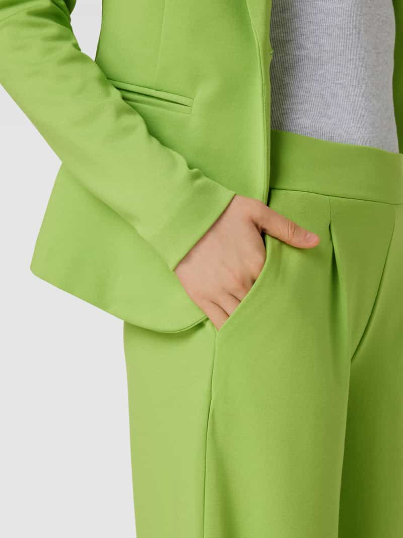 Ichi Flared cut stoffen broek met bandplooien model 'Kate'