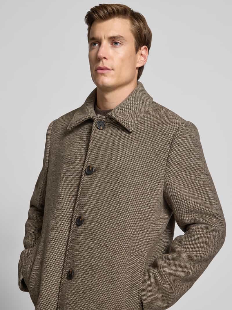Selected Homme Regular fit lange jas van wolmix model 'ARCHIVE'