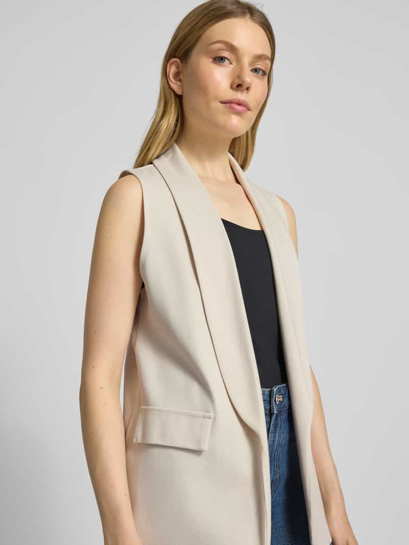 ZABAIONE Gilet van viscosemix met klepzakken model 'Am44br'