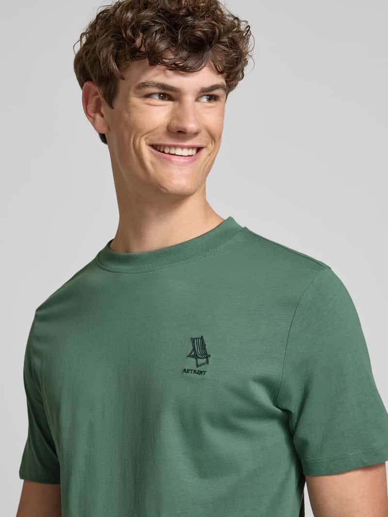 Blend T-shirt met stitchingdetail model 'JEPPE'