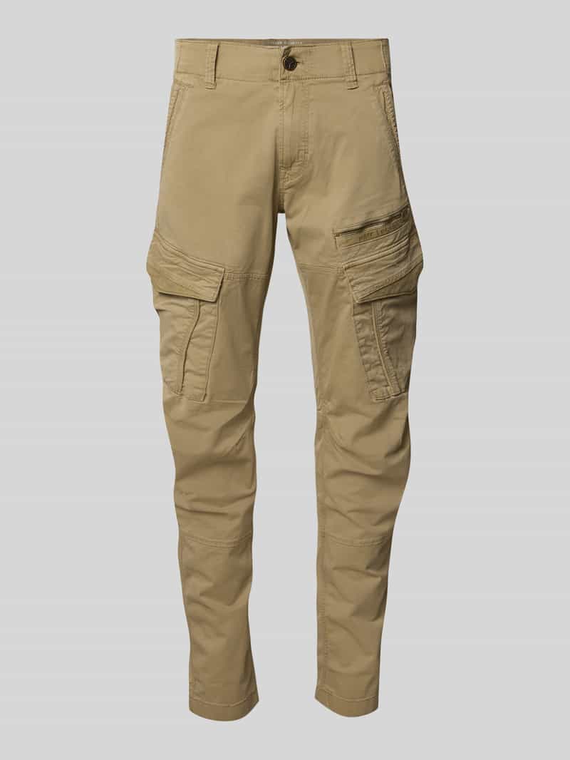Slim fit broek van katoenmix in cargo-look