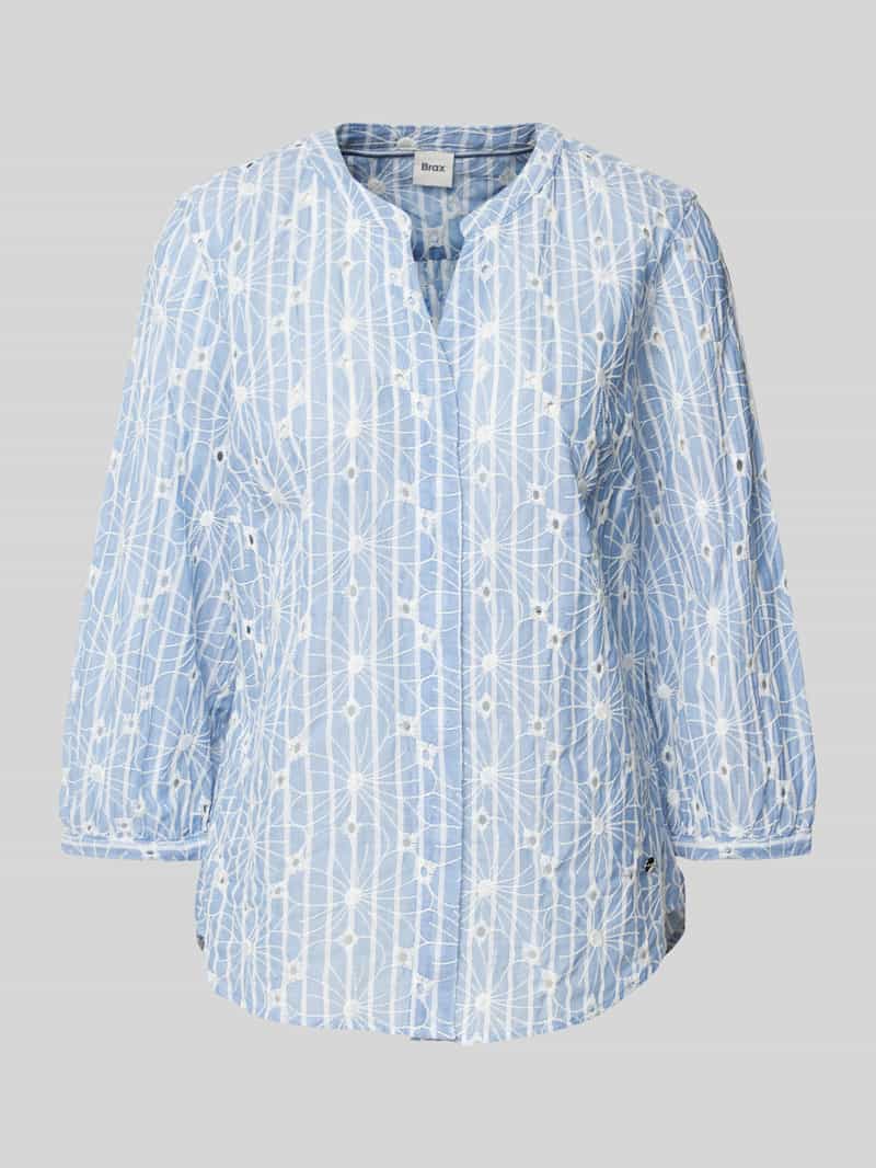 BRAX Regular fit blouse met broderie anglaise model 'STYLE.Velia'