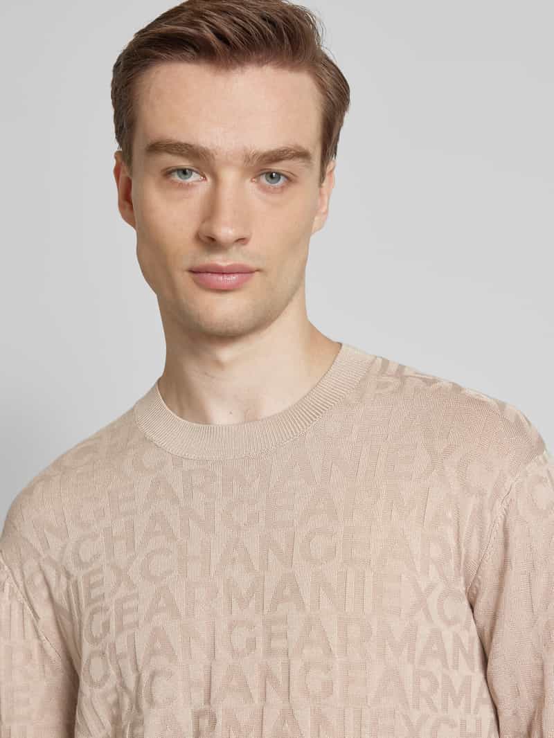 Armani Exchange Gebreide pullover met ribboorden