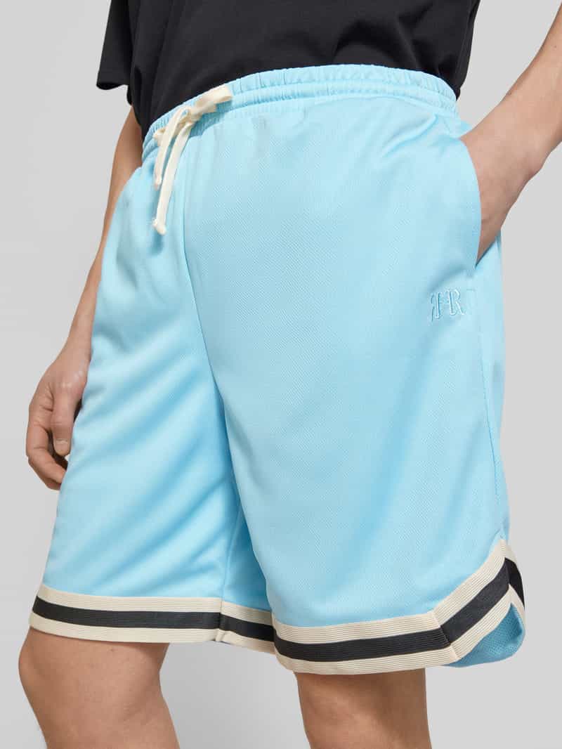Redefined Rebel Regular fit korte mesh broek met contraststrepen model 'COLLIN'