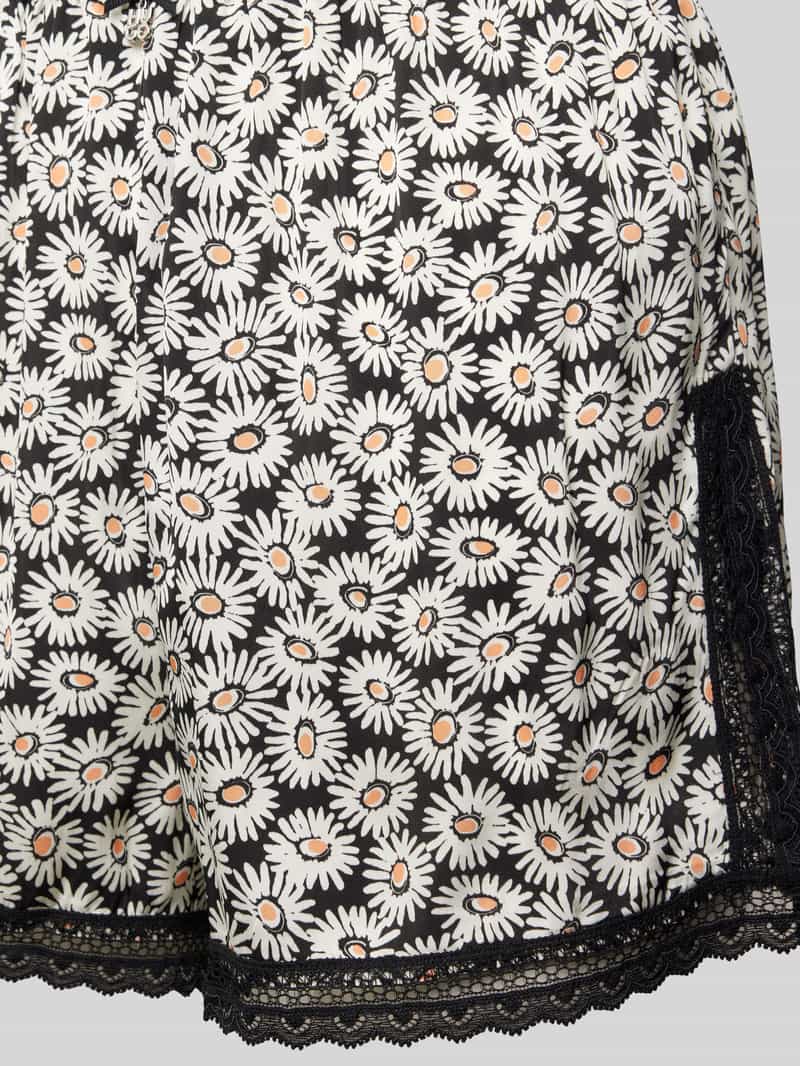 HUGO Relaxed fit korte pyjamabroek met kant model 'FUN'