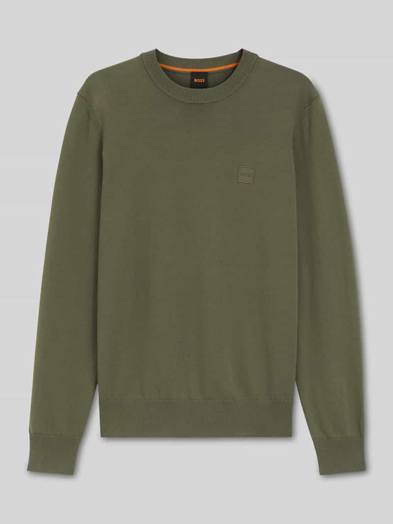 Boss Orange Regular fit gebreide pullover van een mix van katoen en kasjmier