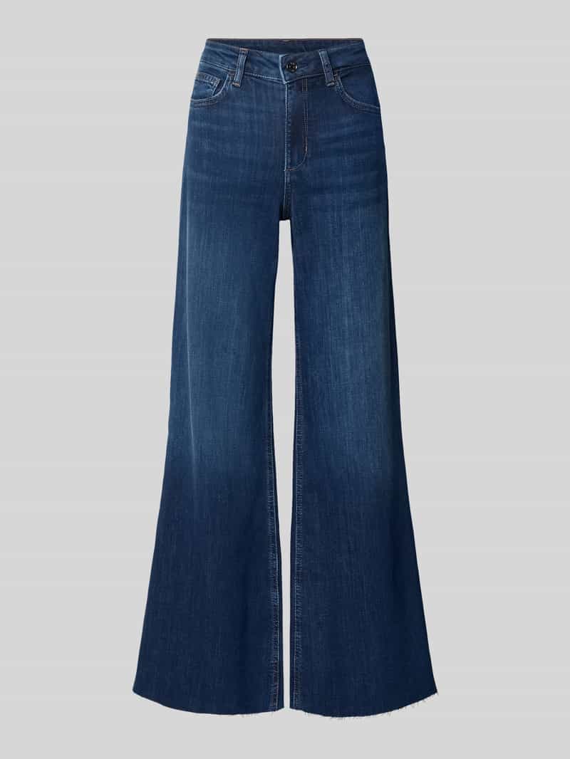 flared fit jeans van elastische katoenmix