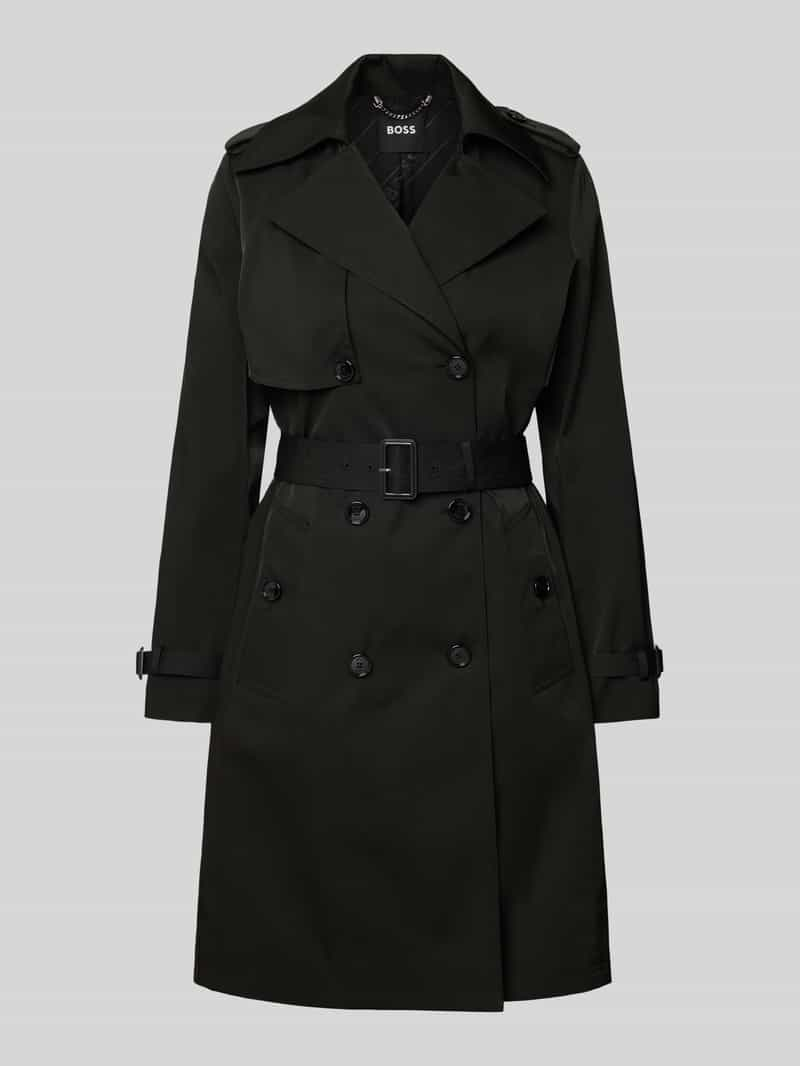 Boss Trenchcoat met reverskraag, model 'Conry'