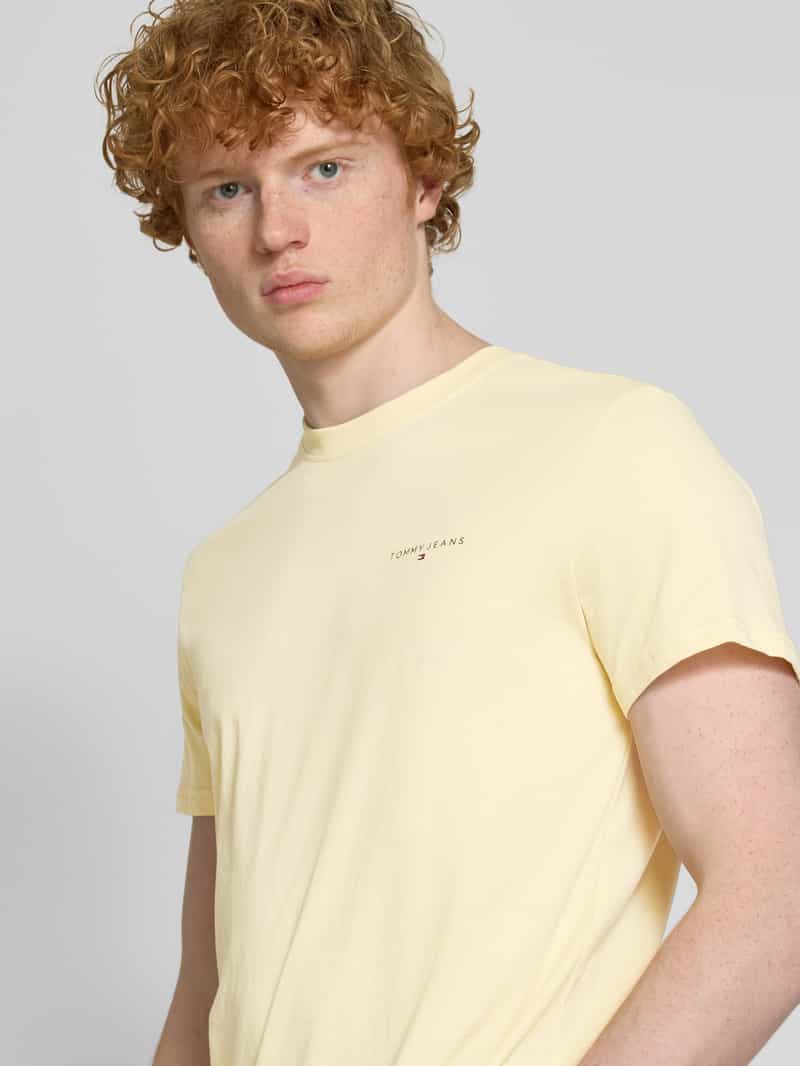 Tommy Jeans Regular fit T-shirt van puur katoen met labelprint