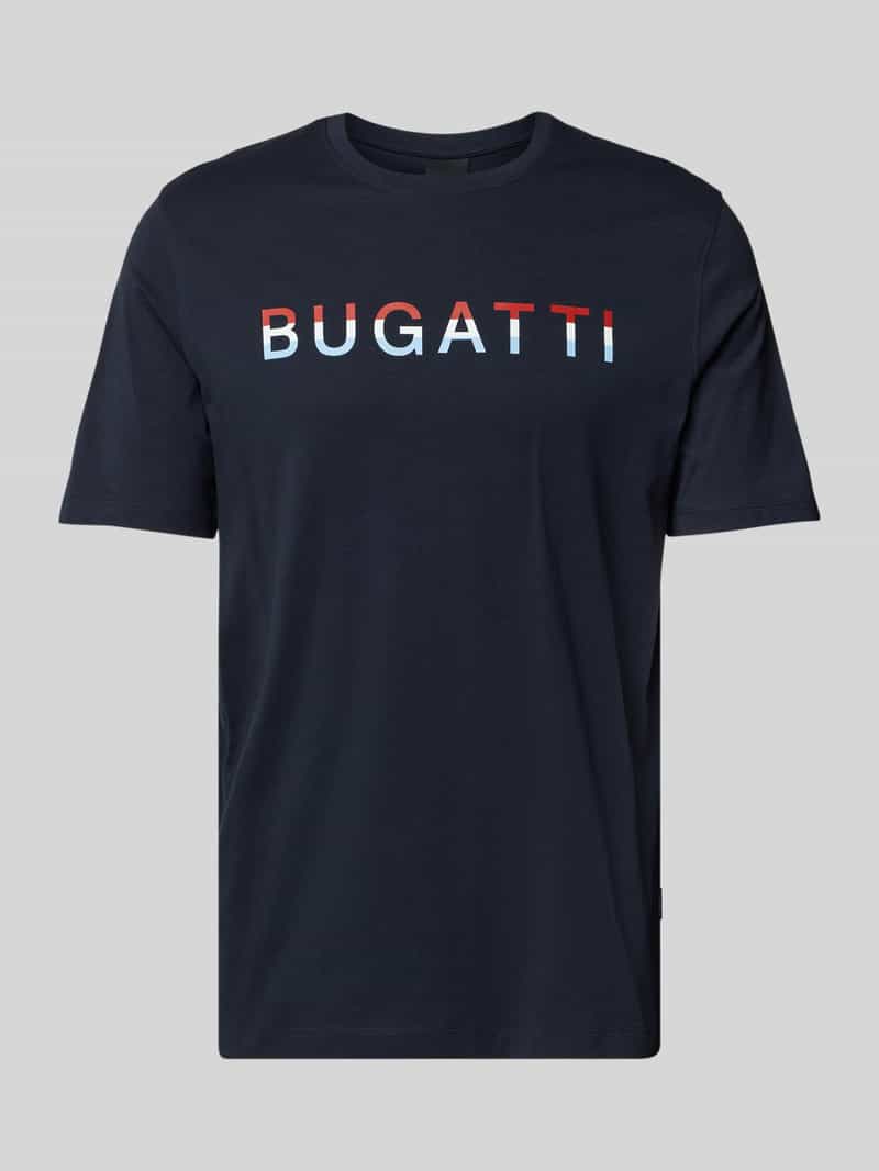 Bugatti T-shirt met labelprint