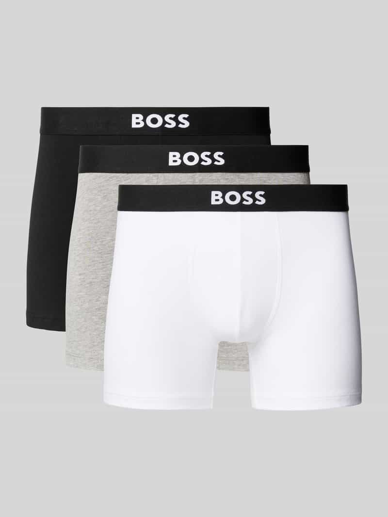 Boss Boxershort met elastische band met logo in een set van 3 stuks model 'ONE'