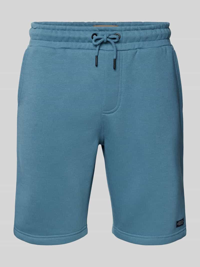 Blend Korte regular fit sweatshorts met labelpatch