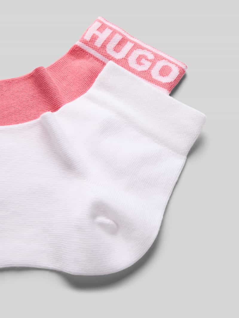 HUGO Sokken van katoenmix met logostitching in een set van 2 paar