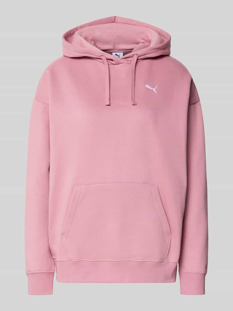 Puma Relaxed fit hoodie met labelstitching en kangoeroezak
