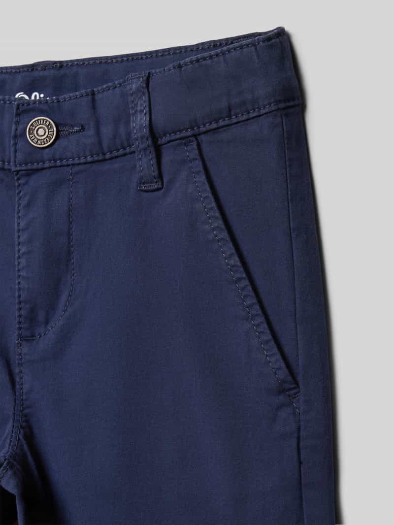 s.Oliver RED LABEL Slim fit chino van katoenmix