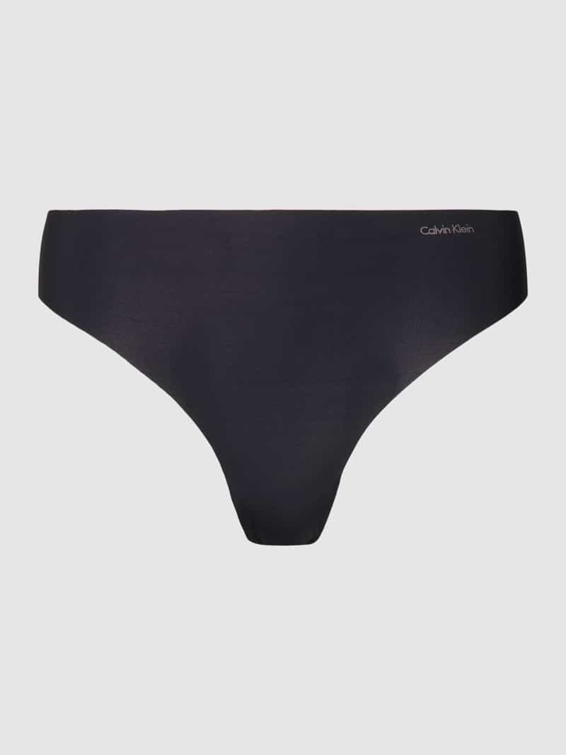 Calvin Klein Underwear High waist string in effen design met labeldetail