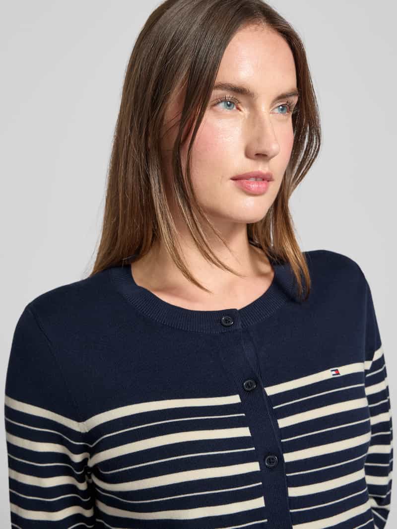 Tommy Hilfiger Regular fit gebreid jack van katoenmix