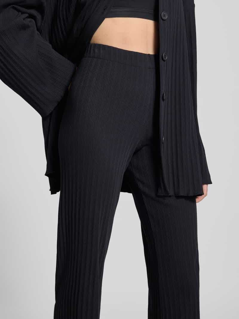 OH APRIL Flared stoffen broek met structuurmotief model 'Lyle'
