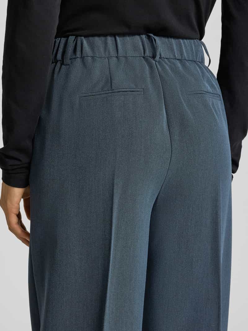 b.Young Wide fit stoffen broek met viscose model 'Danta'