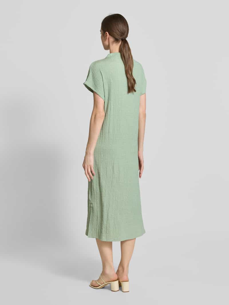 Tom Tailor Soepele midi-jurk met opstaande kraag rietgroen, foto 2
