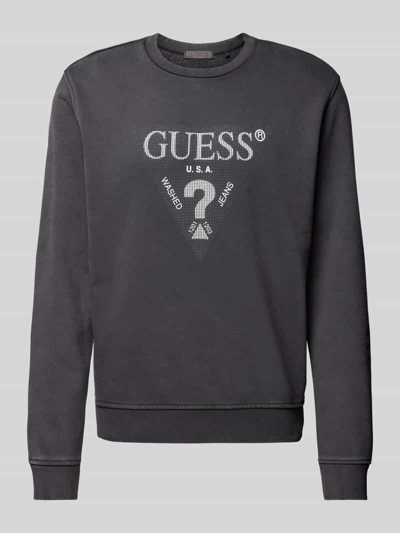 Guess Sweatshirt met labelprint model 'TREATED'