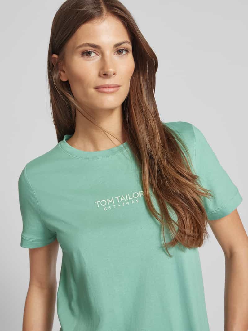 Tom Tailor Regular fit T-shirt van puur katoen