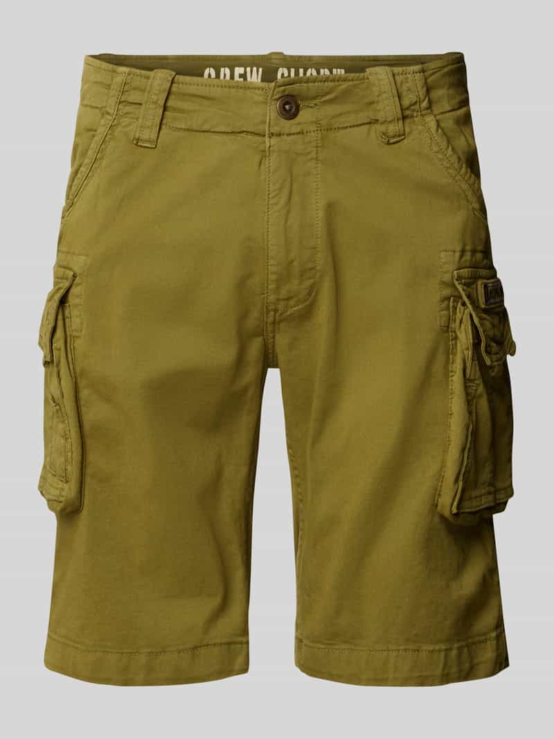 alpha industries Regular fit korte cargobroek met labelstitching model 'CREW SHORT'