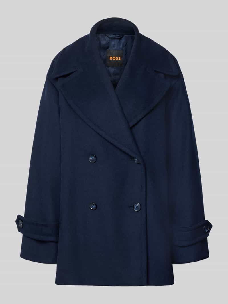 Regular fit lange jas van wolmix model 'C_Cisabena'