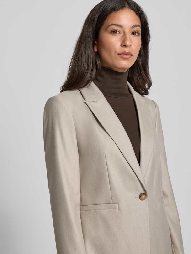 comma Regular fit blazer met reverskraag en knoopsluiting